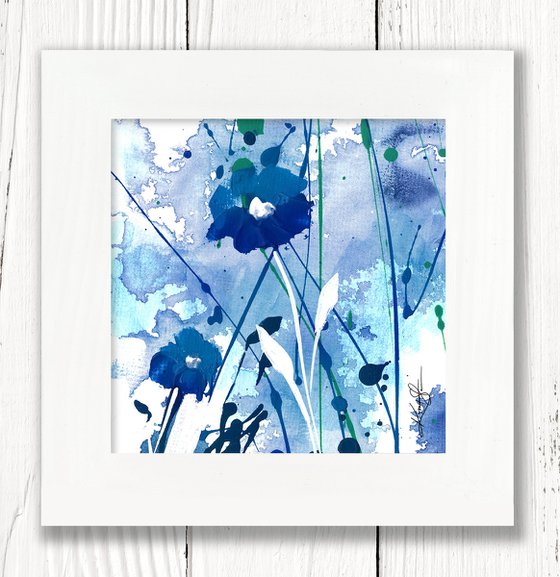 Dreaming In Blue 4 - Framed Floral art by Kathy Morton Stanion