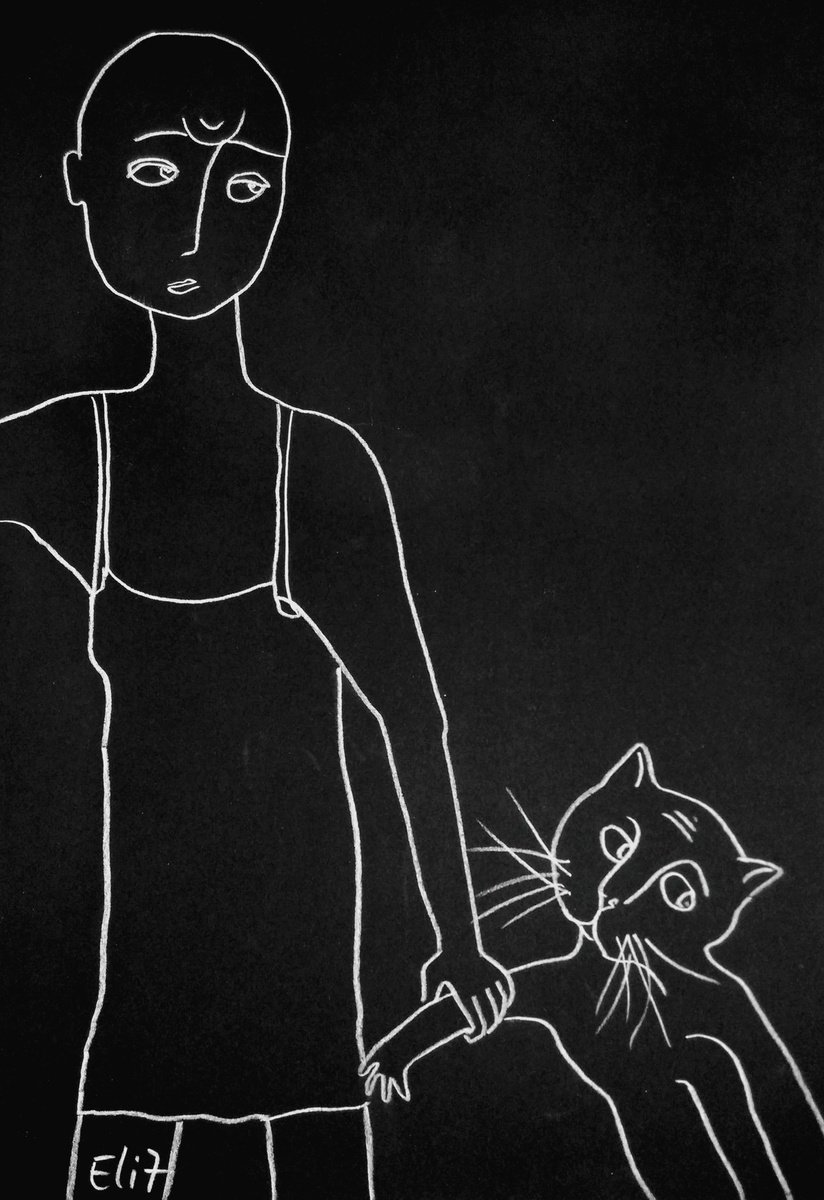 Expressive Animal Pencil Drawing By Elisheva Nesis, 9 X 13, It