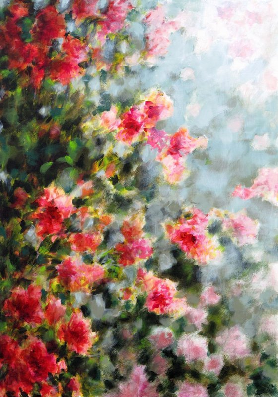 "Red flowers in the mist" SUMMER'S SALE : #SPECIAL OFFER -50% OFF