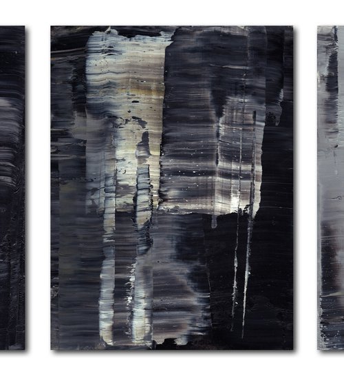 Black matters III-IV-VI [Abstract N° 1757-58-60] by Koen Lybaert