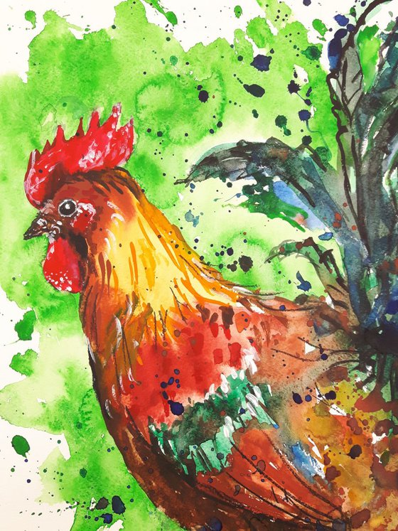 "Colourful cockerel"