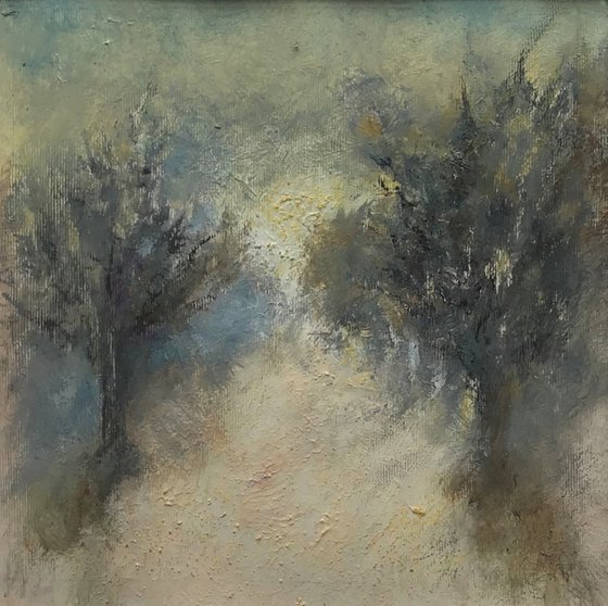 Winter Solstice (Study) - original, mounted painting