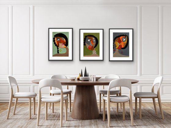 Selfie 11,12,13 (Triptych)