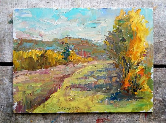 Golden autumn (plein air)