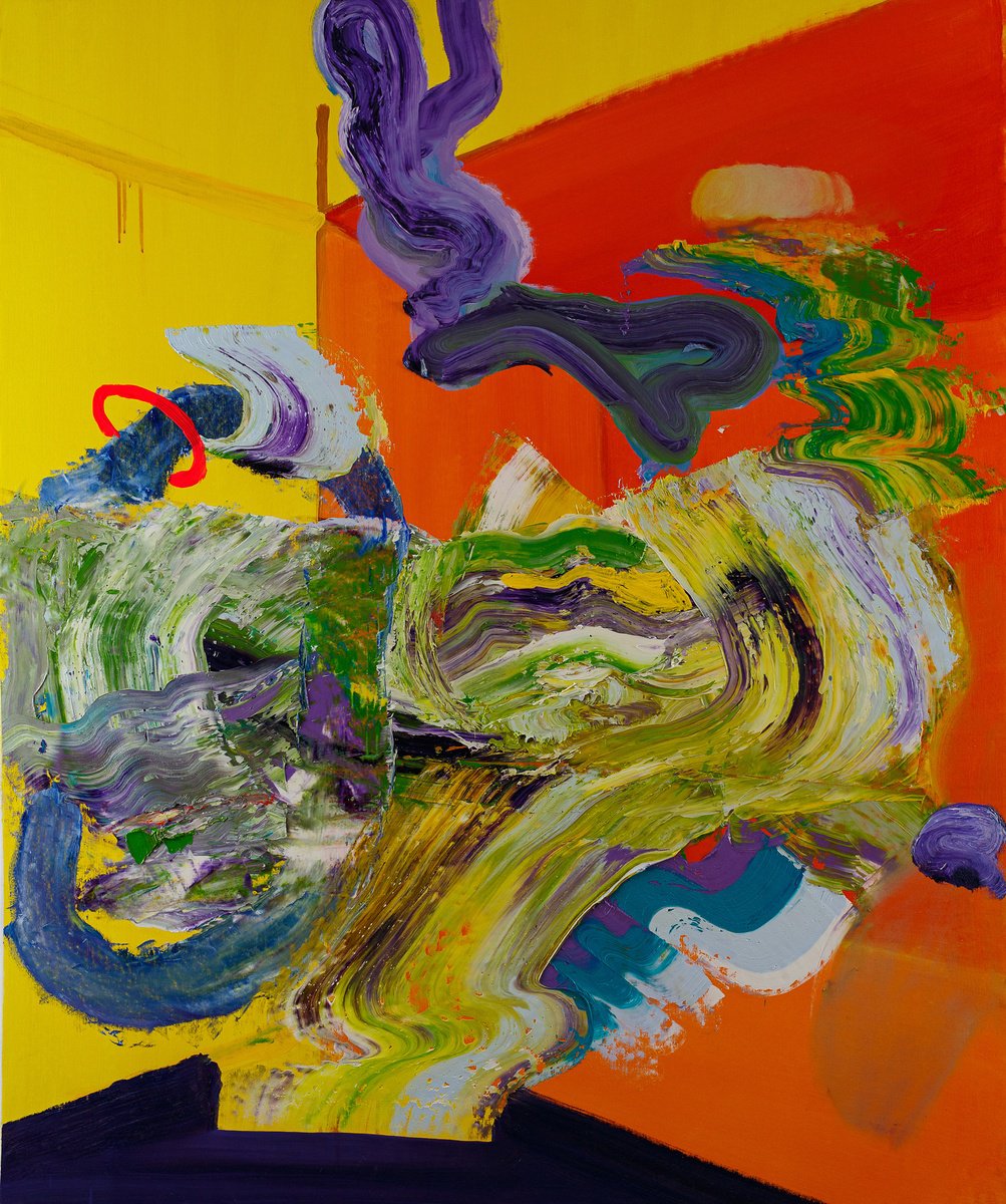 Organic Abstract Oil Painting By Bogdan Bianca Ioana, 39 X 47, Untitled 0.20, Original Artwork