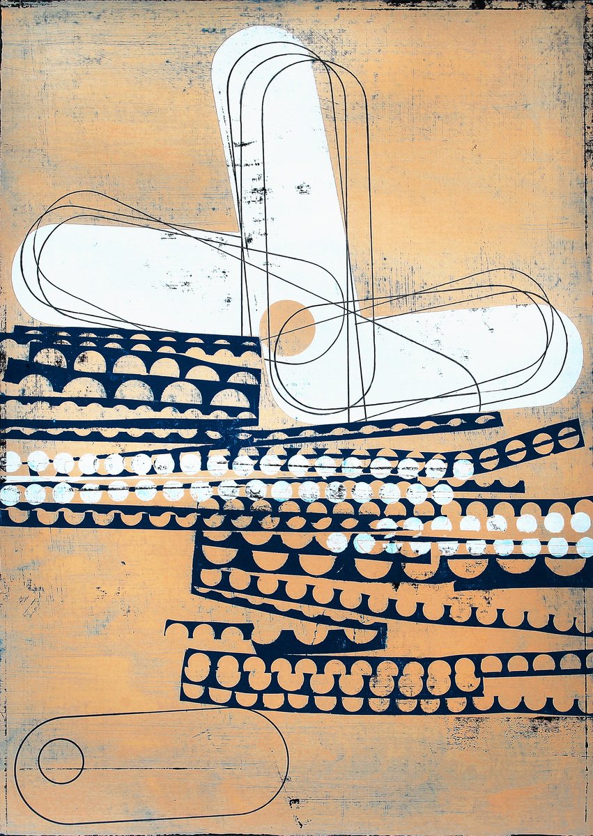 Expressive Painting , At The Treshold 3. By Petr Strnad, 20 X 28, Artwork For Sale On Artfinder