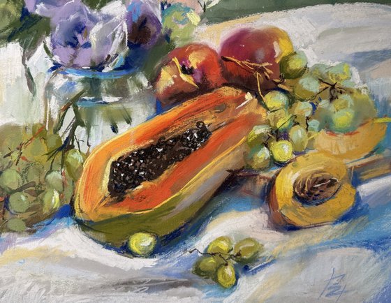 Papaya Still Life