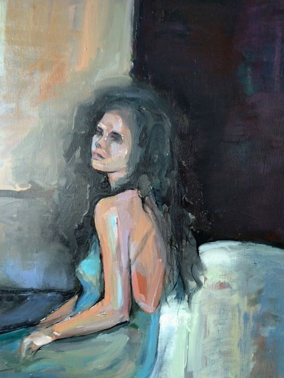 Figure(50x60cm, oil painting, ready to hang)