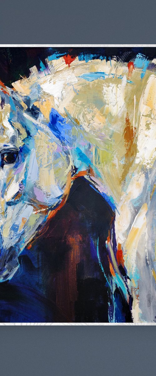 SNOW QUEEN | White horse by Anna Cher