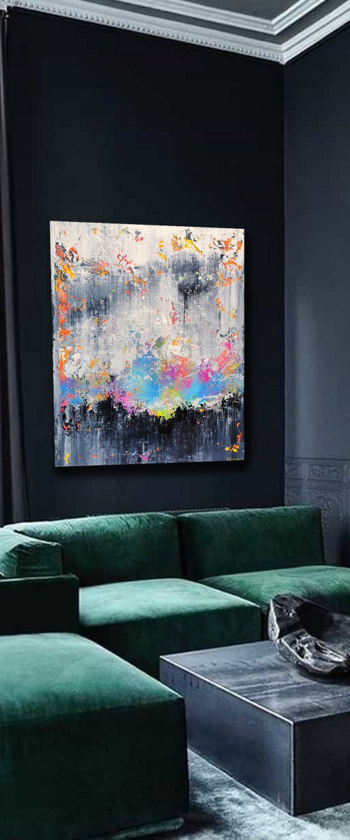 120x100cm. / Abstract painting / Abstract 2122 by Alex Senchenko