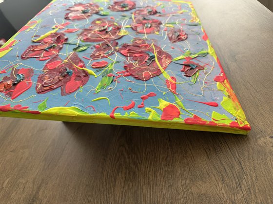 Abstract Red flowers