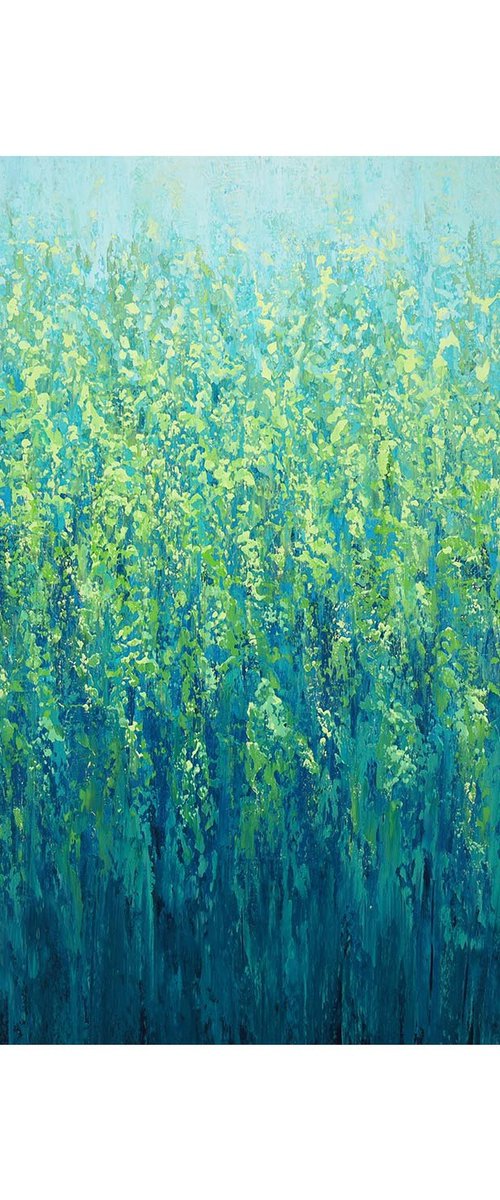 Cascading Soft Blues by Suzanne Vaughan
