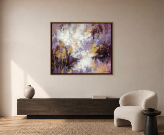 Fading into Light - Deep purple abstract