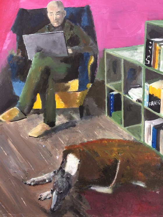 Man and Greyhound