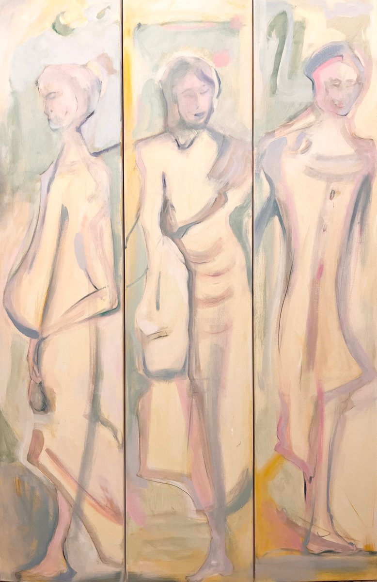 Expressive Abstract Painting By Romuald Mulk Musiolik, 41 X 63", Post Scriptum 1125, Original Artwork