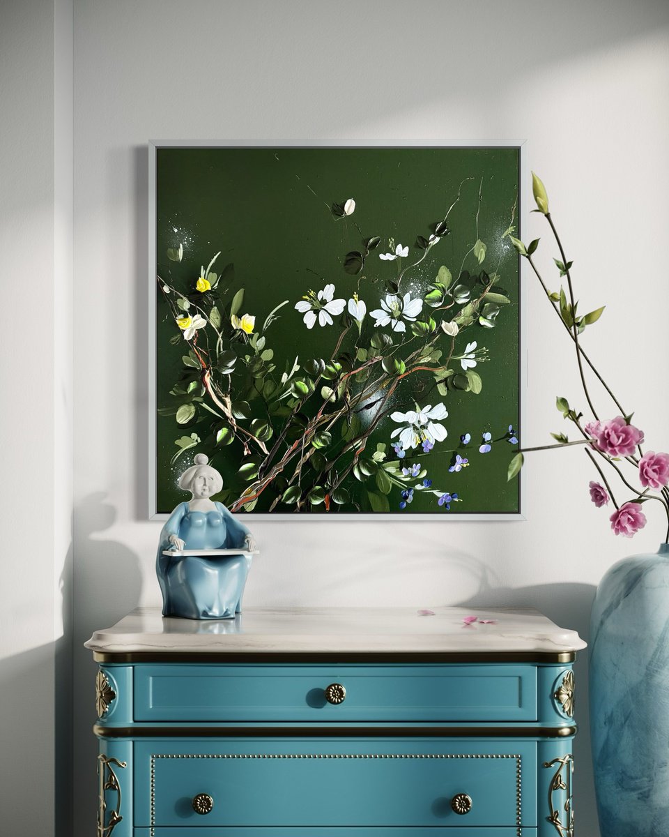 Quiet Branches Ii By Anastassia Skopp, 24 X 24, Artwork For Sale On Artfinder