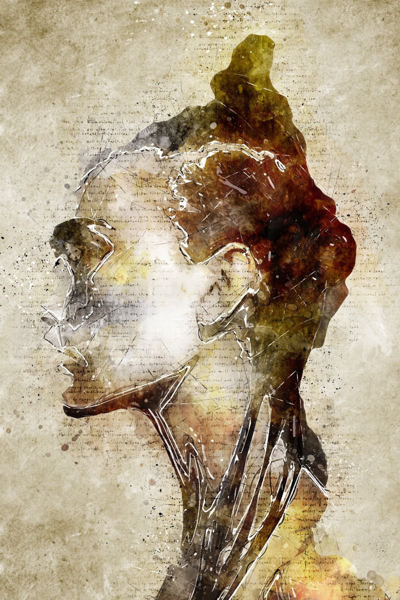 Illustrative Portrait Photograph By Srdjan Jevtic, 39 X 59", Born To Be, Original Artwork