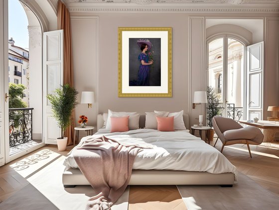 A Quiet Rebel with Lilies Portrait