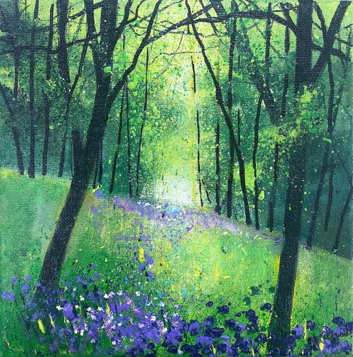 Seasons - Spring Milkmaids in the woods by Teresa Tanner