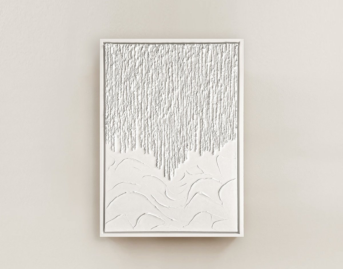 Abstract Painting By Cristina Simeoni, 30 X 42, Dew Drops, Original Artwork