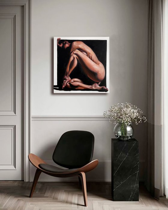 Within Myself - Female Nude in Black Space