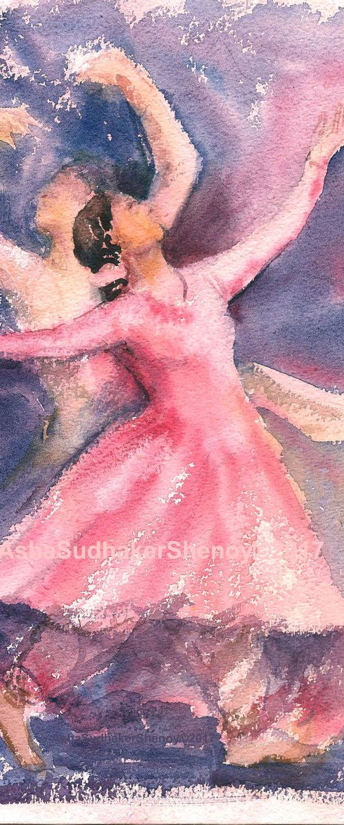 Kathak Dancers 4 by Asha Shenoy