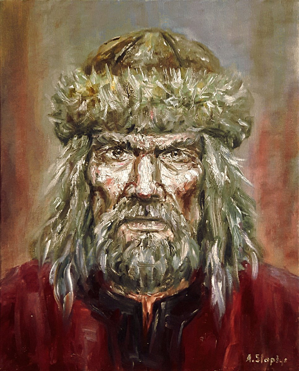 Egill Skallagrimsson Oil painting by Arturas Slapsys Artfinder