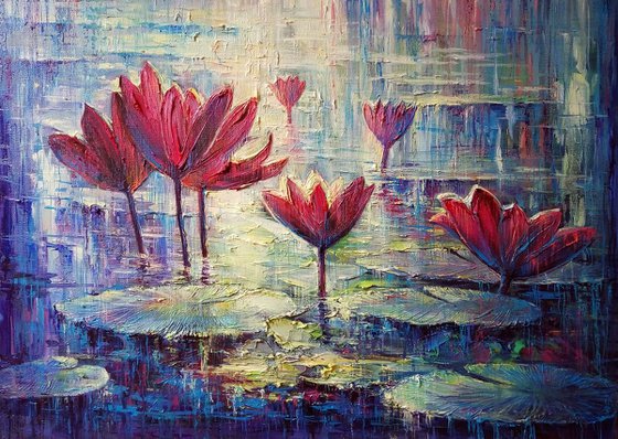 "Water Lilies" original artwork by Artem Grunyka
