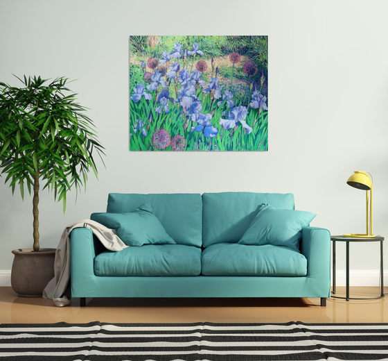 Irises dancing in the sun