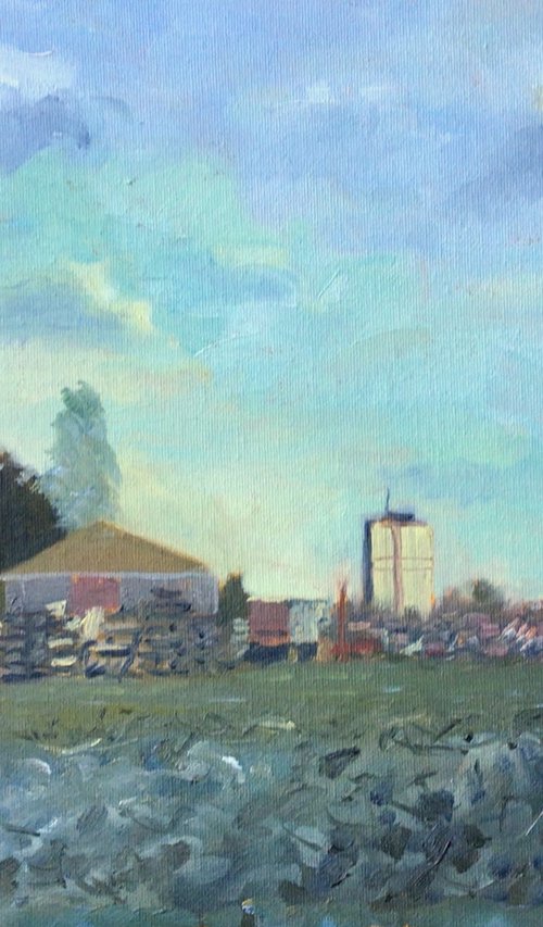 Across the fields to Cliftonville An original oil painting by Julian Lovegrove Art