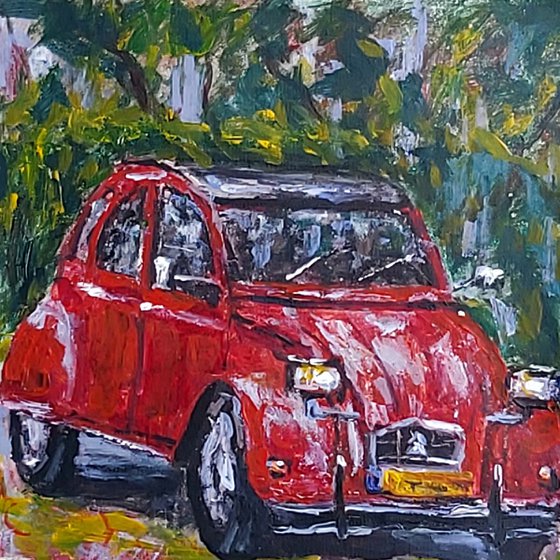 old French red Beauty. 2CV