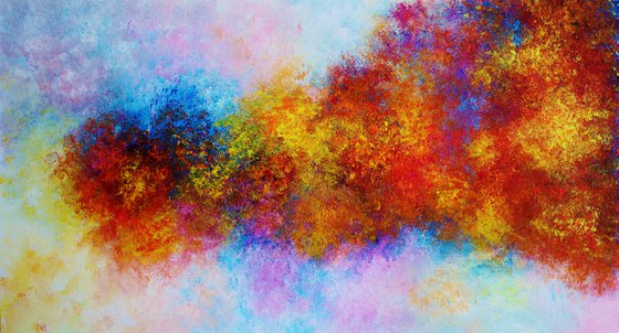 Abstract,,yellow,orange,blue,red,christmas sale 945 USD now 795 USD.