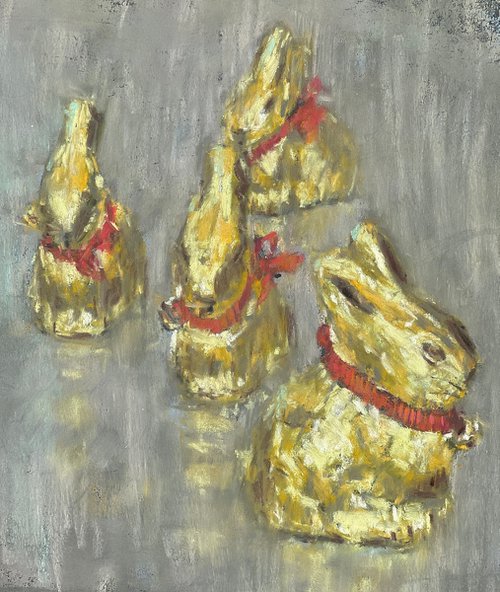 Lindt Gold easter bunnies by Louise Gillard
