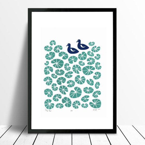 Lily Pond - Unframed - FREE Worldwide Delivery