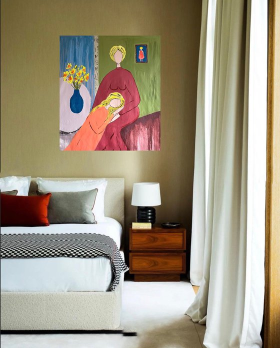 Mother Daughter Original Painting