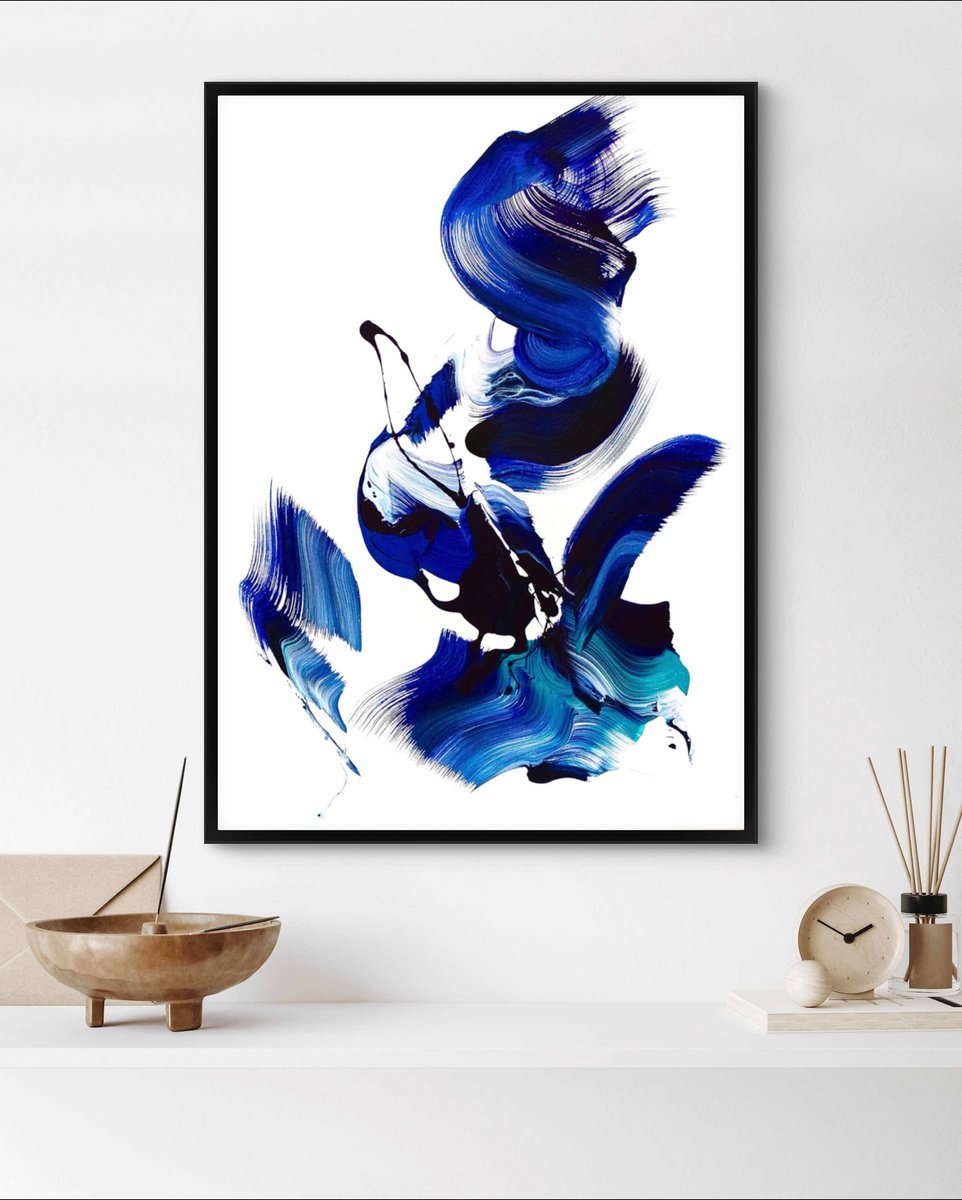 Expressive Abstract Acrylic Painting By Paresh Nrshinga Frsa, 20 X 27", Enchanted, Original Artwork