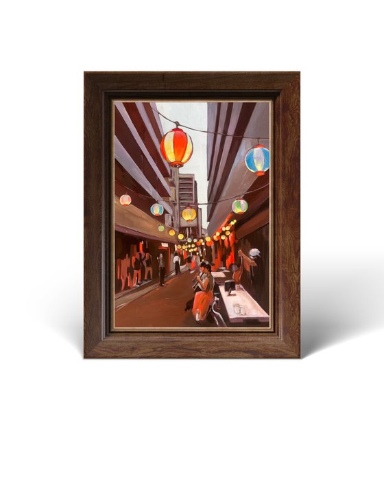 Night festival. Summer. Japan