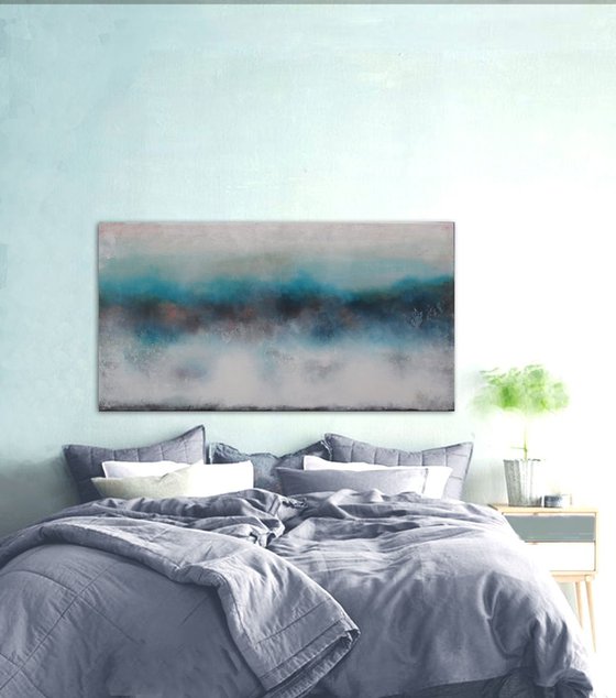 abstract blues (140 x 70 cm)