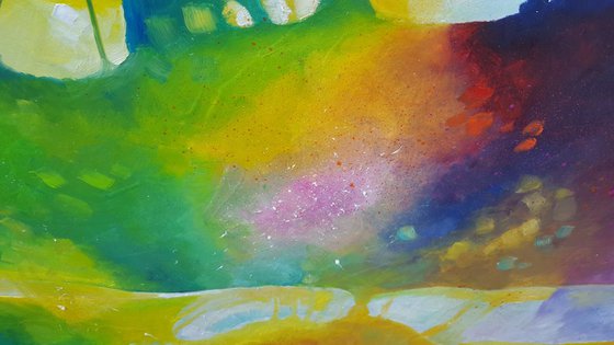 Acid jazz in September  (120x120cm, oil painting)