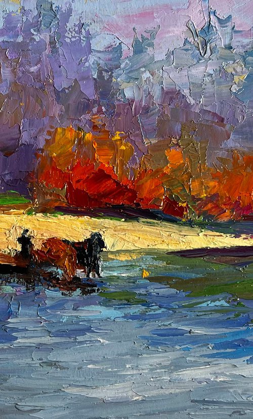 Relaxing on a Boat by Boris Serdyuk