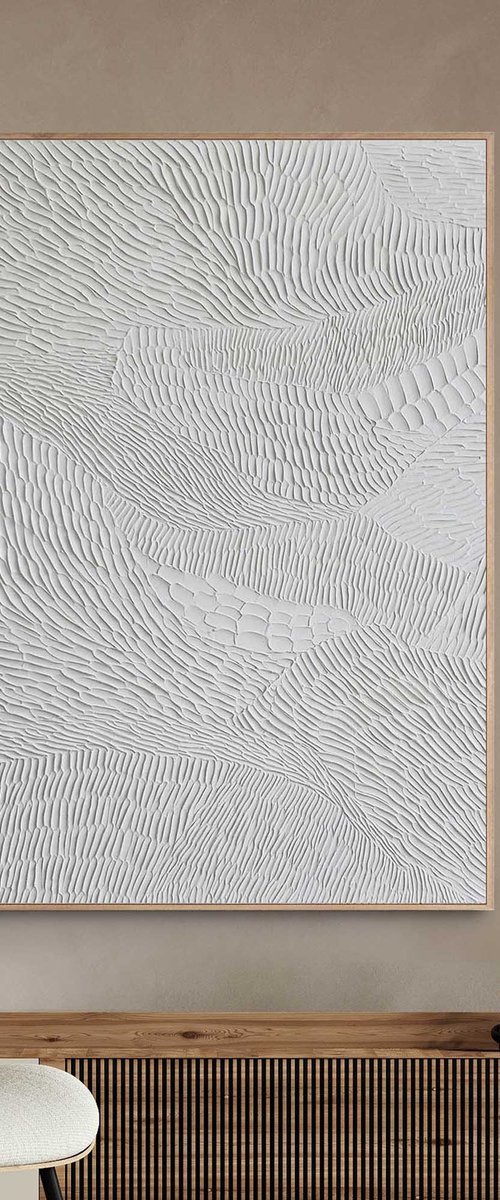 "Fluency 3" High textured abstract art by Alex