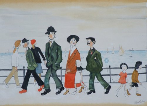 On The Promenade after Lowry by Philip Baker