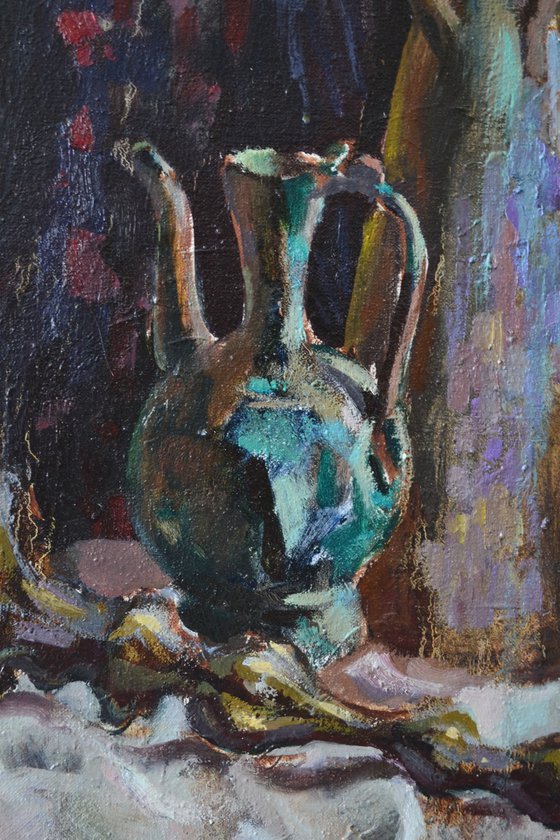 "Still Life with Green Teapot"
