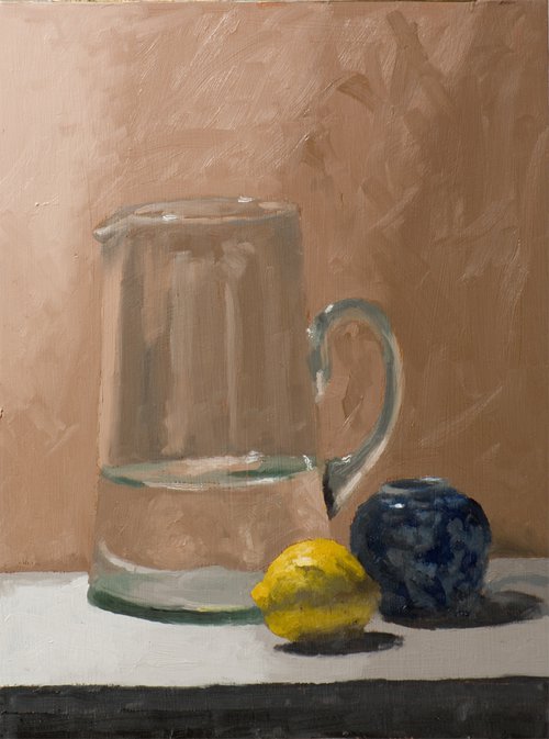 Still Life With Blue Pot by Mark Holcroft