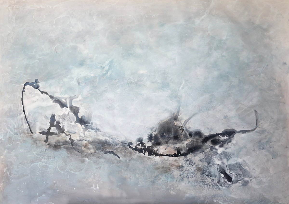 Organic Abstract Acrylic Painting By Doris Duschelbauer, 39 X 28, Just An Emotion I, Original Artwork