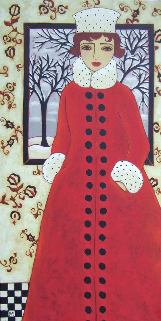 Woman with Red Coat