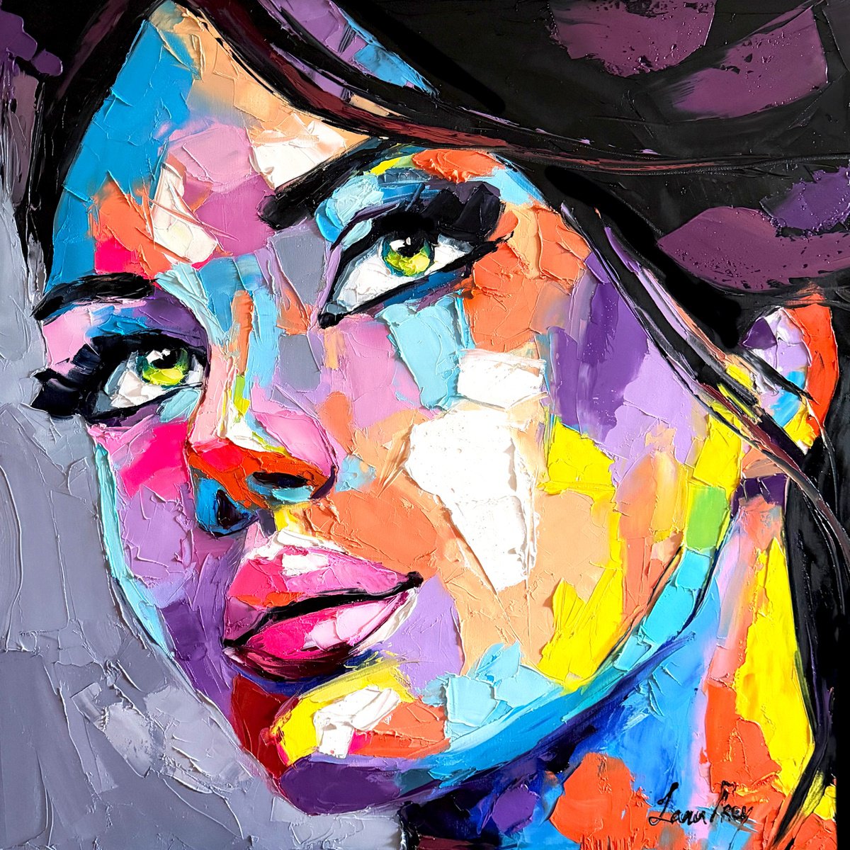 Expressive Oil Painting , Soft Influence By Lana Frey, 31 X 31, Artwork For Sale On Artfinder