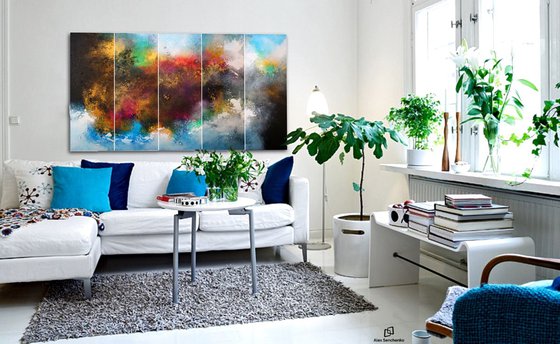 Abstract Painting straight from the artist's studio! / 5 in 1 / Fabulous Island