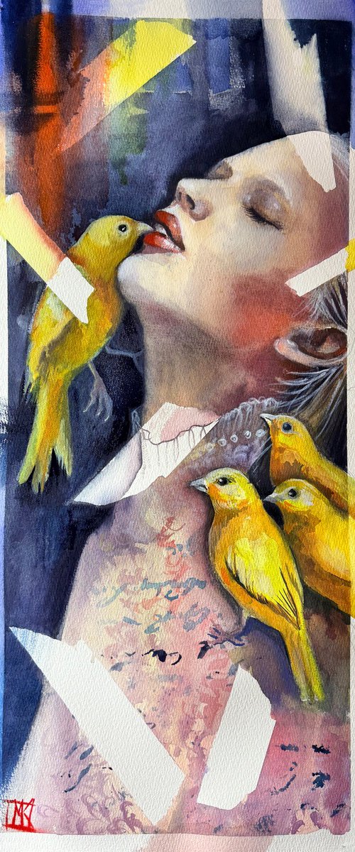 Bird Tenderness by Maria Kireev