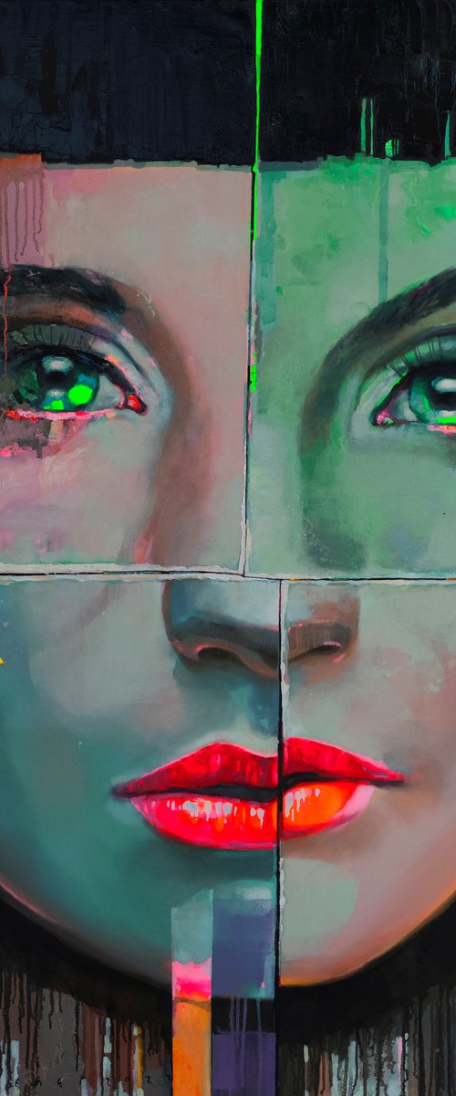 Portrait with distortion by Victor Sheleg